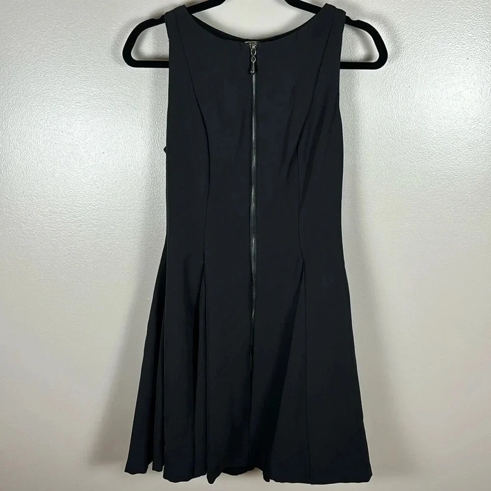 Eva Franco Zipper Front Black Dress